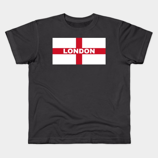 London City in English Flag Kids T-Shirt by aybe7elf